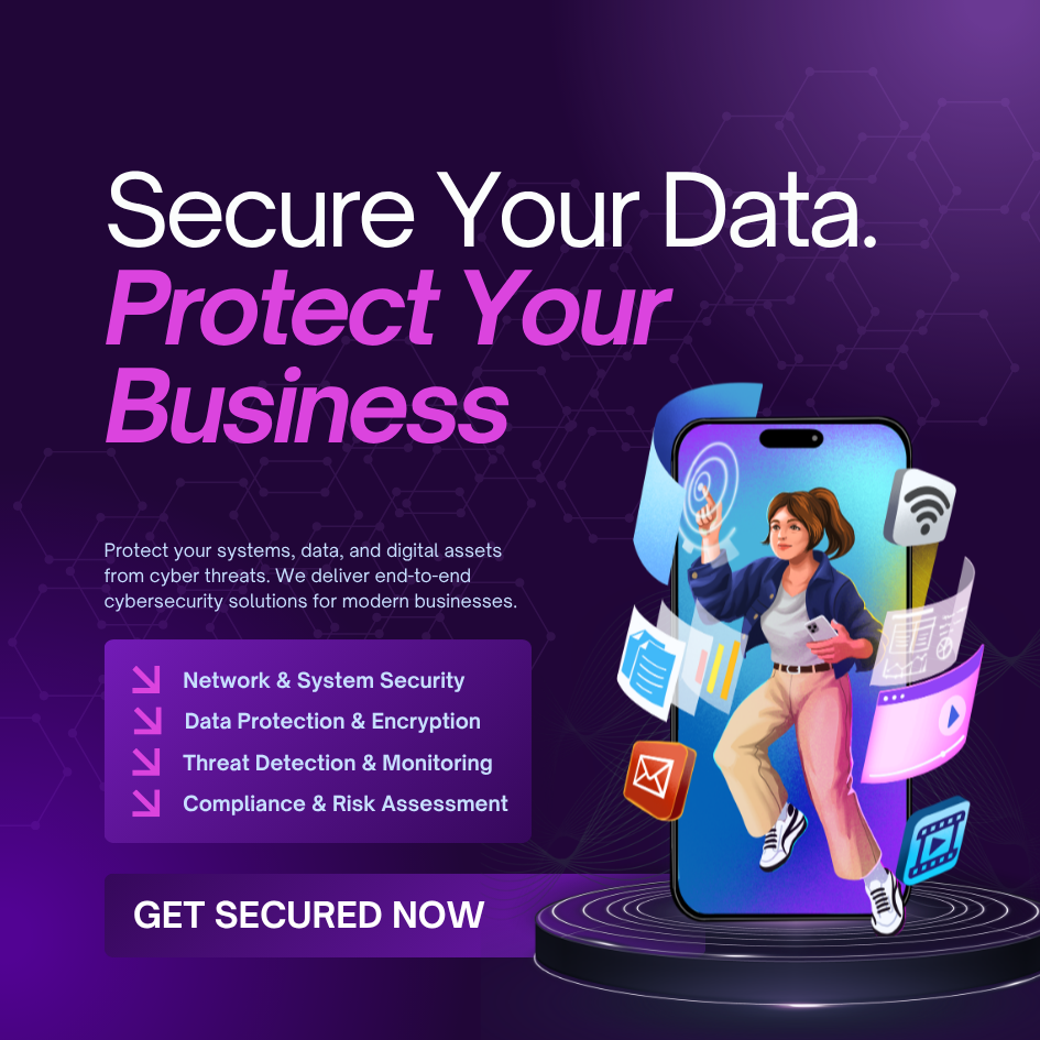 purple and magenta modern cybersecurity instagram post